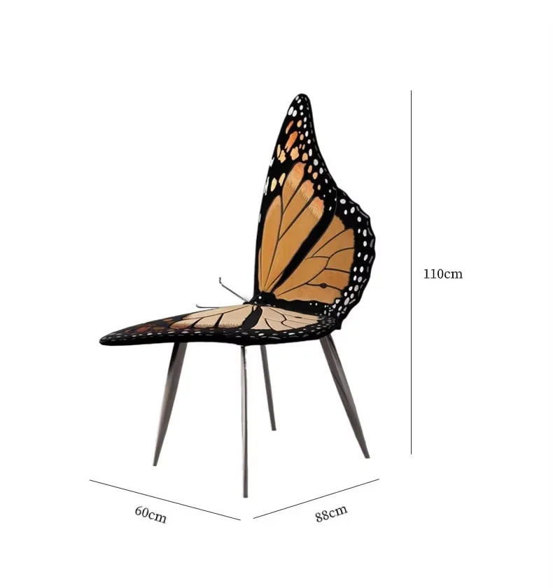 Italian Fashion High-End Luxury Design Single Butterfly Chair for Outdoor Villa Living Room for Senior Leisure Art Design