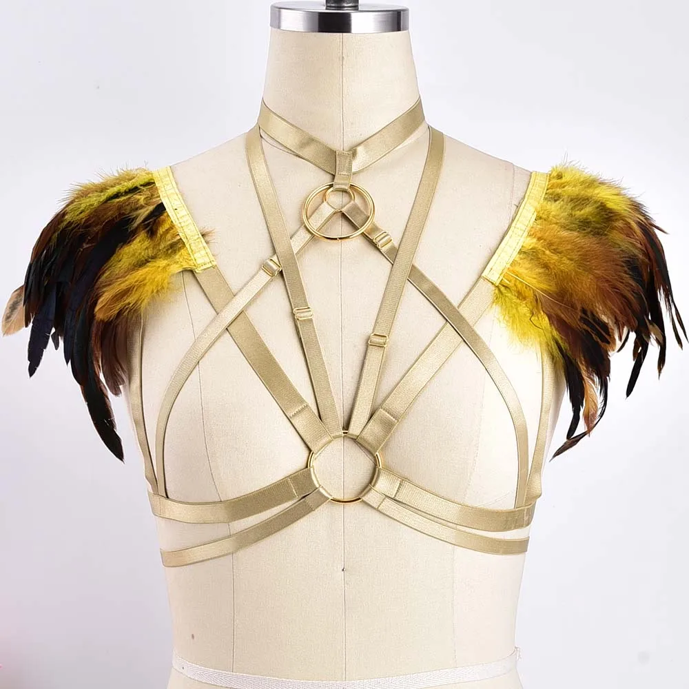 Wholesale Exotic Dancewear feather sexy women lingerie Stripper Clothes Pole Dance Stripper Outfits Rave Festival