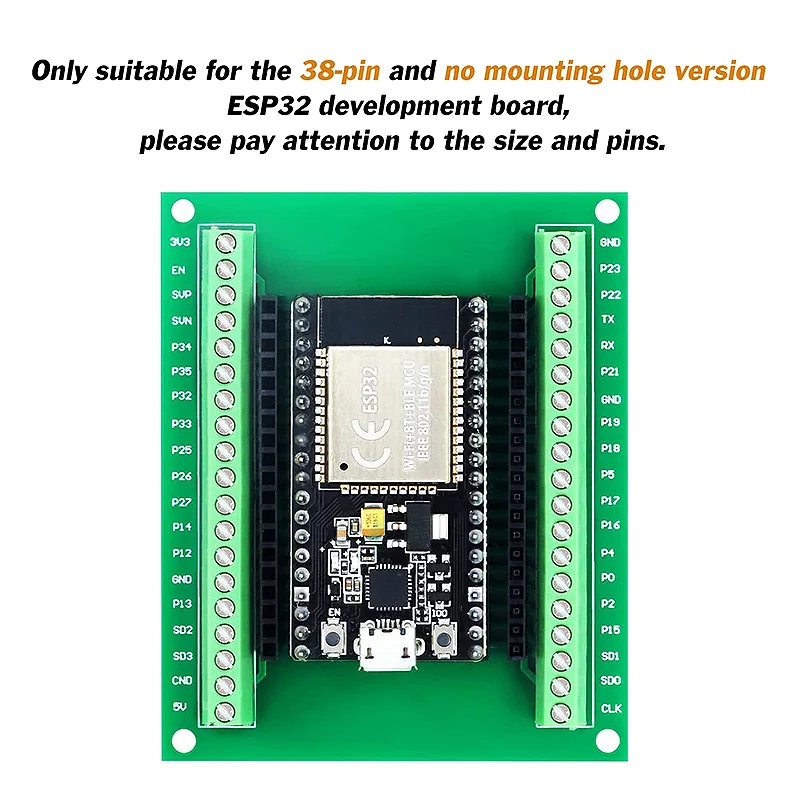 ESP32 expansion Board 38Pin Development Board Wireless WiFi Bluetooth 2 in 1 Dual Core CPU
