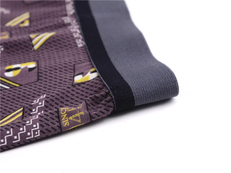 
China Underwear Wholesale Cotton Spandex Elastic Waistband Printed Men Boxer Shorts Panties 