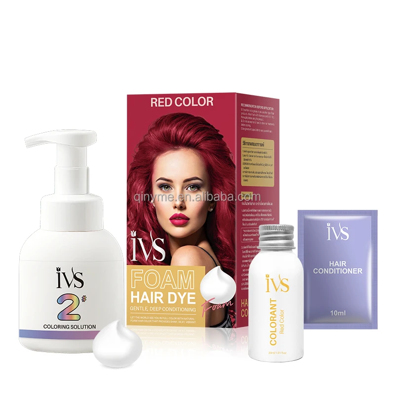 IVS Professional Wholesale Bubble Hair Dye Foam Hair Color Dark Chocolate No Side Effect Permanent Halal Bubble Hair Dye