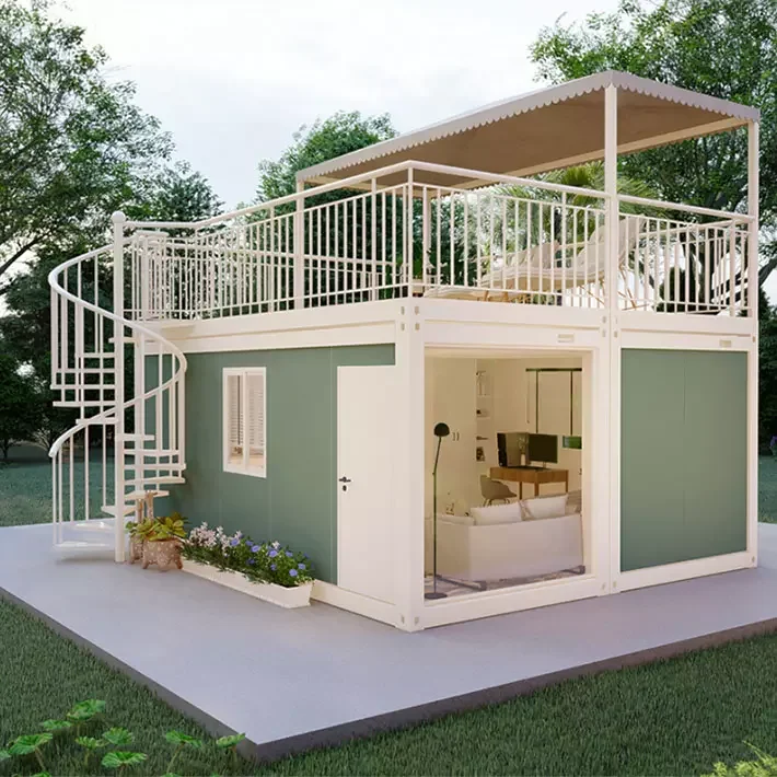 20ft China Good container houses prefab  home containier modular flat pack house bungalow factory house prefab for sale