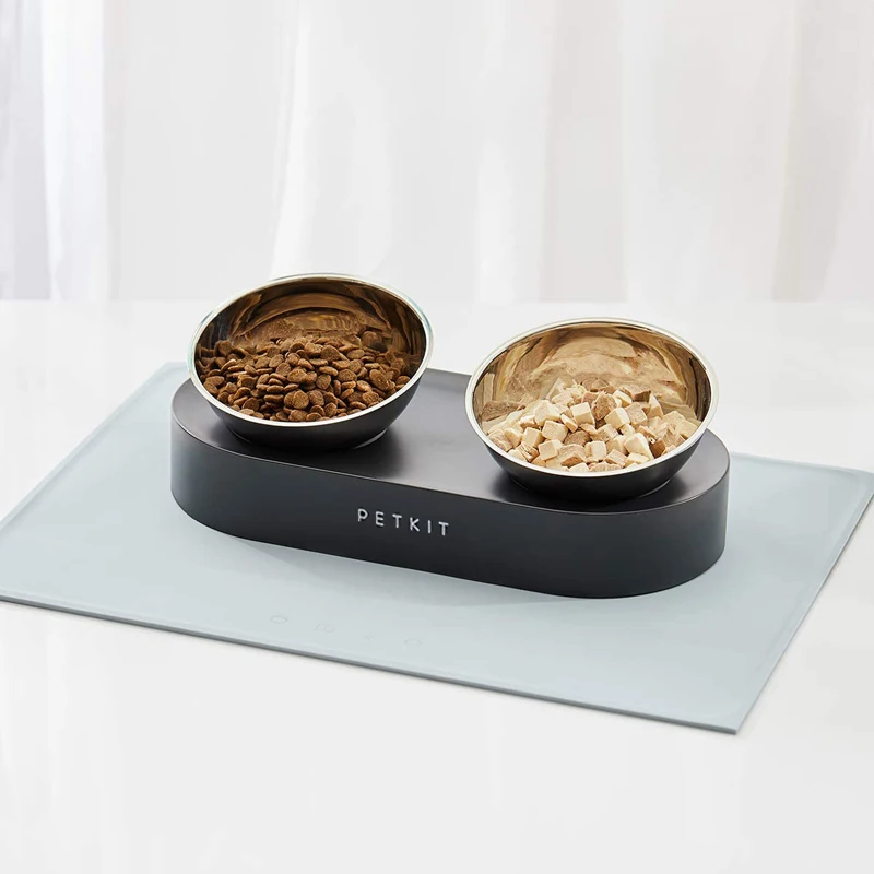 
PETKIT adjustable height pet feeding bowl double cat food water and fooder bowl table from China Petkit Supplier 