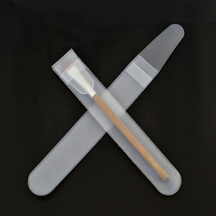 Hot selling new style plain custom black frosty matte pvc makeup brush bag