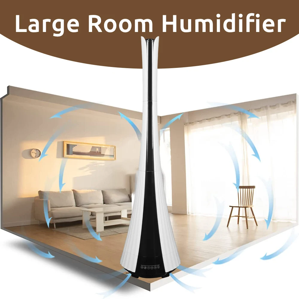 Air Purifier with Humidifier Atomizing Heads Intelligent Control Air Humidifier Floor Standing Vaporization 3 Battery CB