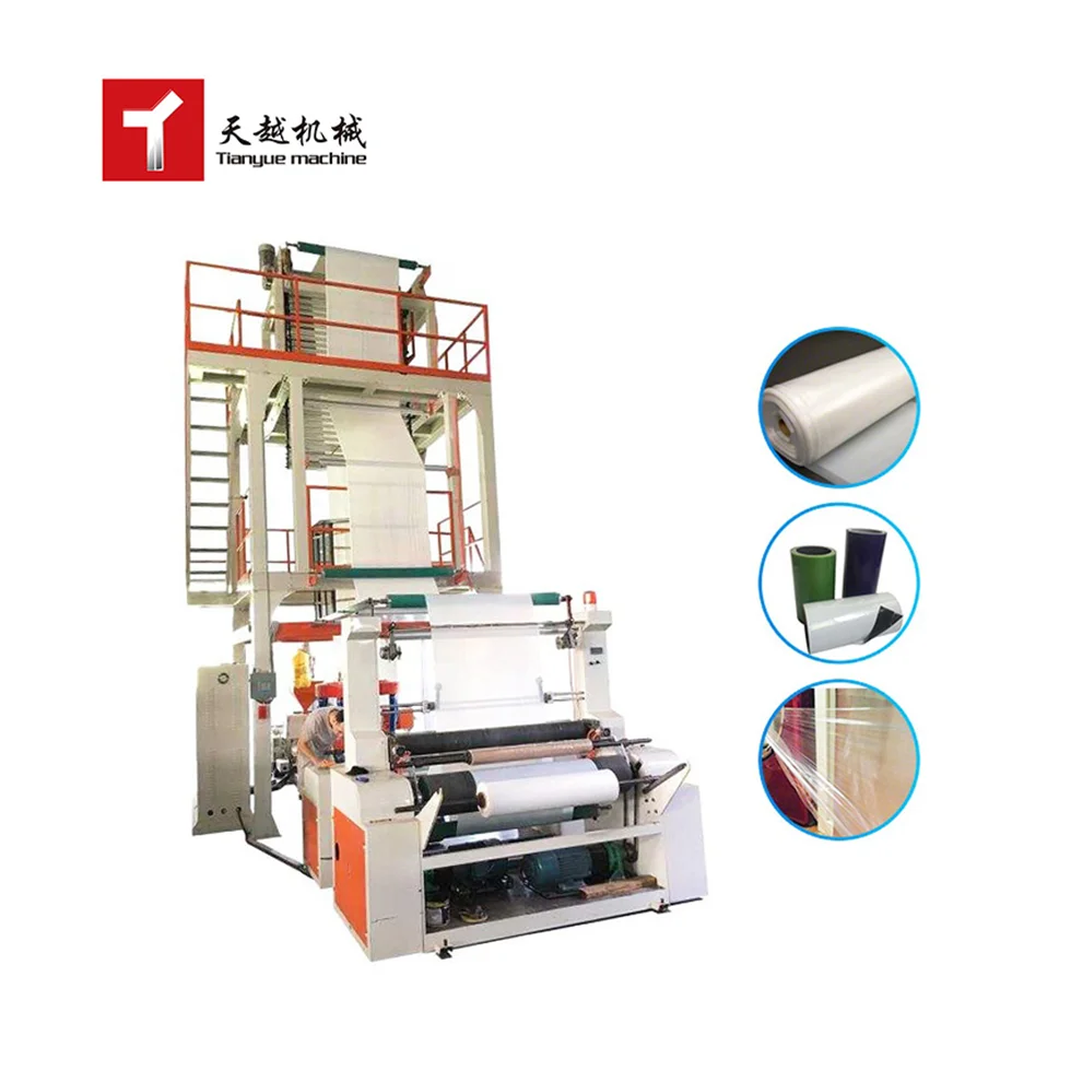 High-Speed Fully Automatic LDPE HDPE PVC PP PE Plastic Greenhouse Film Blowing Extruder Machine Blowing Film Machine