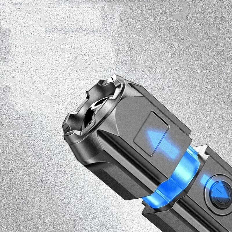 Strong Light Powerful Bright Home Outdoor 100000 Lumen Mini Portable Rechargeable Usb Zoom Led Luminous Flashlight Torches