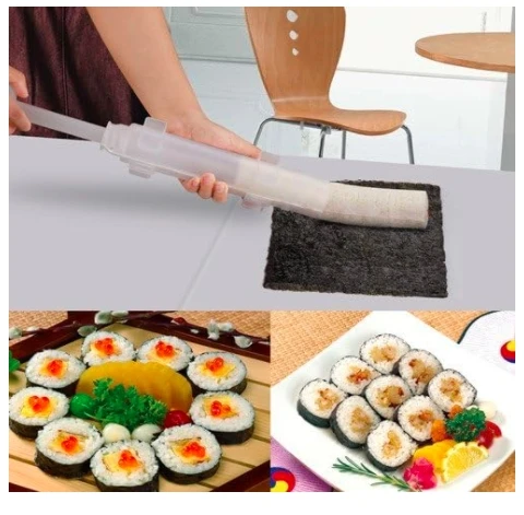 2024 New Roller Kit Sushi Bazooka, Durable Camp Chef Rice Maker Machine Mold-for Easy Sushi Cooking Rolls Best kitchen Sushi Too