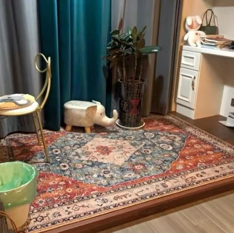 2024 new high quality  faux cashmere carpet Moroccan American light luxury living room thickened carpets