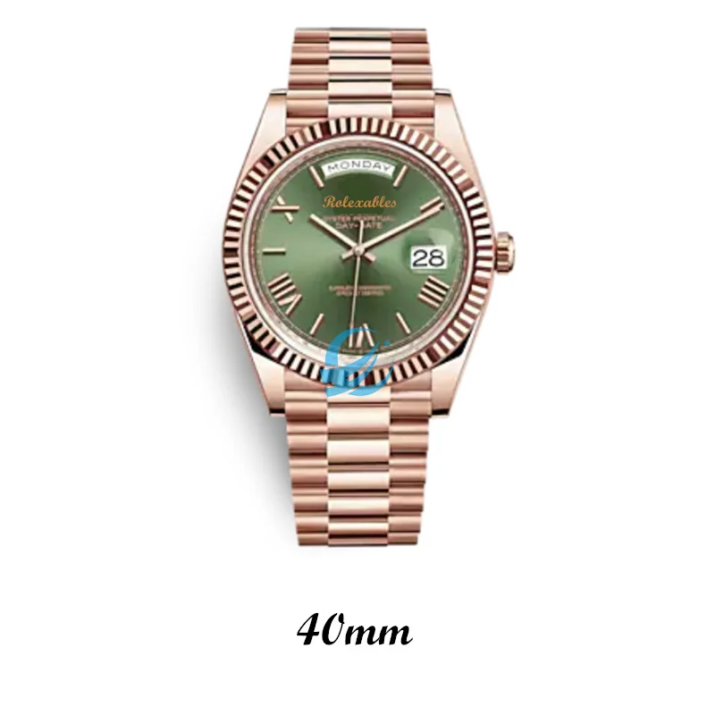 3A Quality Luxury Watches RLX Automatic Smooth Bezel Stainless Steel  Custom Logo Mechanical Man Watch