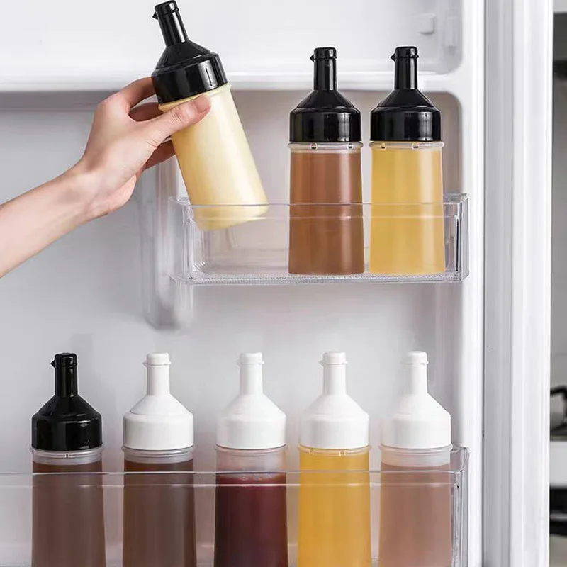 Kitchen Seasoning Squeeze Bottles Reusable Oil Cruet Vinegar Plastic Sauce Squeeze Dispenser Bottle