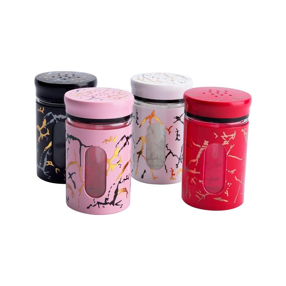 Mini Kitchenware Glass Spice Jar BBQ Salt and Pepper Shakers Empty Salt Bottle Spice Jar with Window