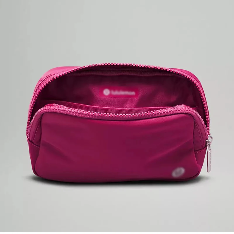 Women Lulu Belt Bag Fanny Pack Red Pink Blue Everywhere 1L For Women Yoga Sports Crossbody Bags Adjustable Waist Bag