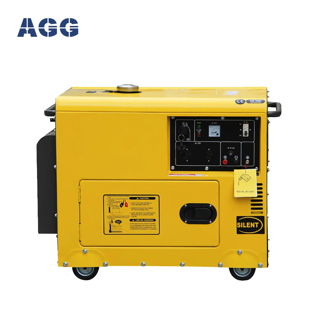 AGG 5kw Certificate Factory Price Portable easy Move 5kw Silent Diesel Generator