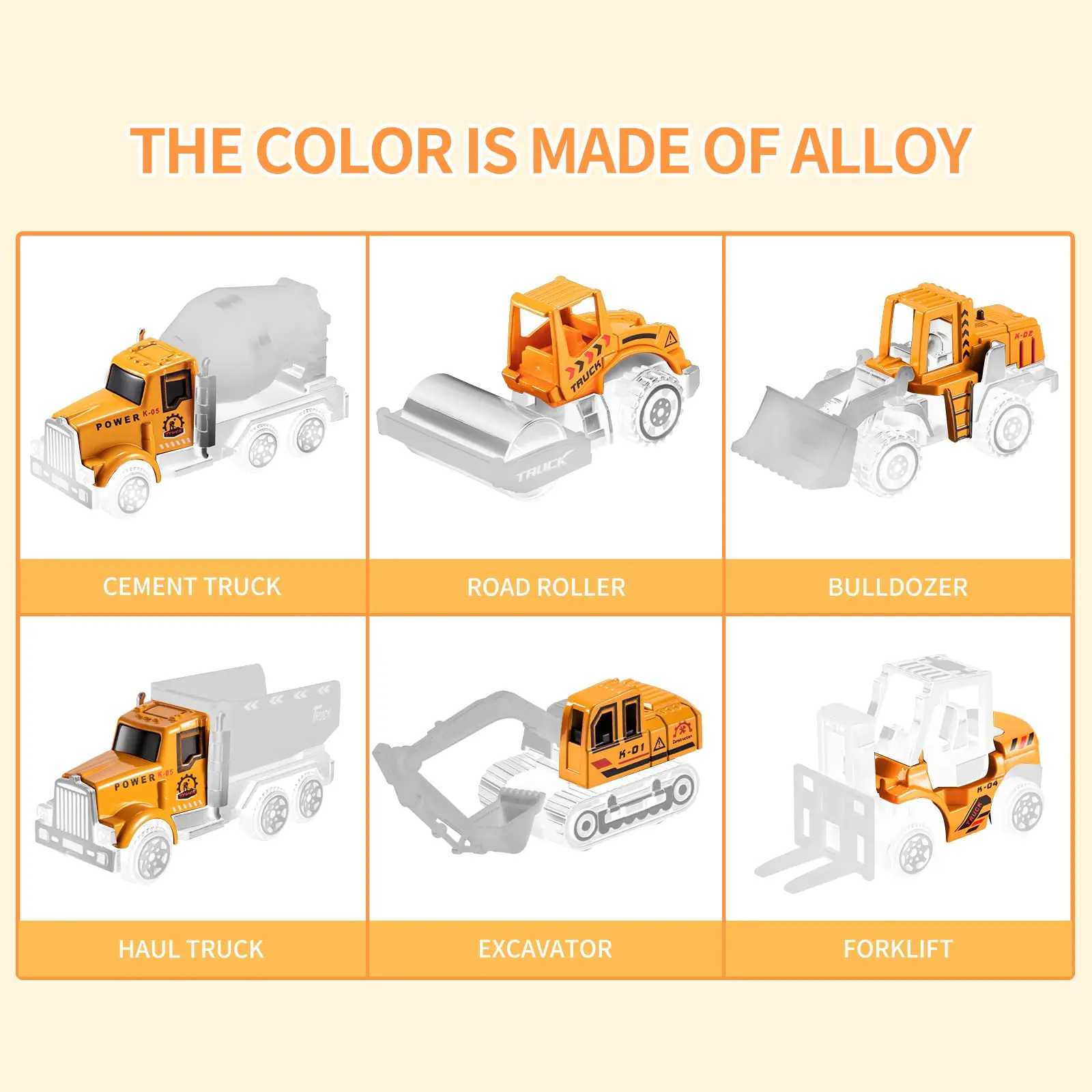 Die cast Construction Toys Car Carrier Vehicle Toy Set Kids Toys Truck Alloy Metal Car