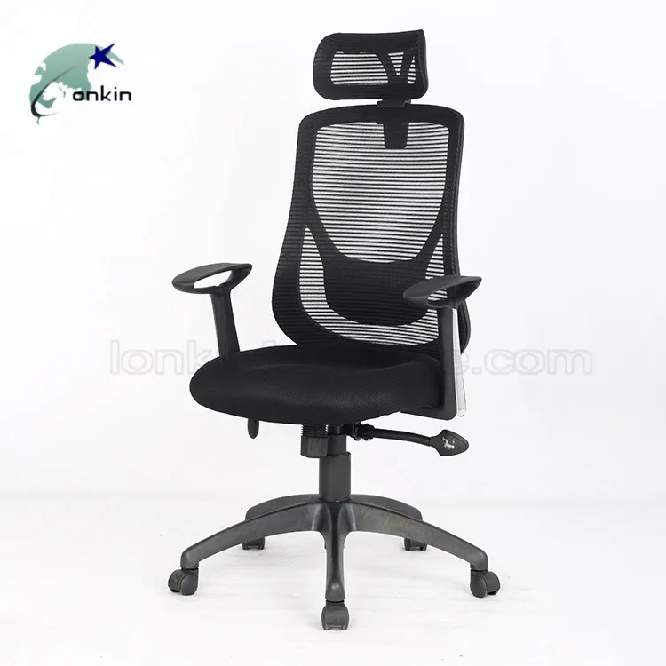 Black  Ergonomic Mesh Office Desk Chair  Swivel  Head Rest Back Support Executive Office Chair