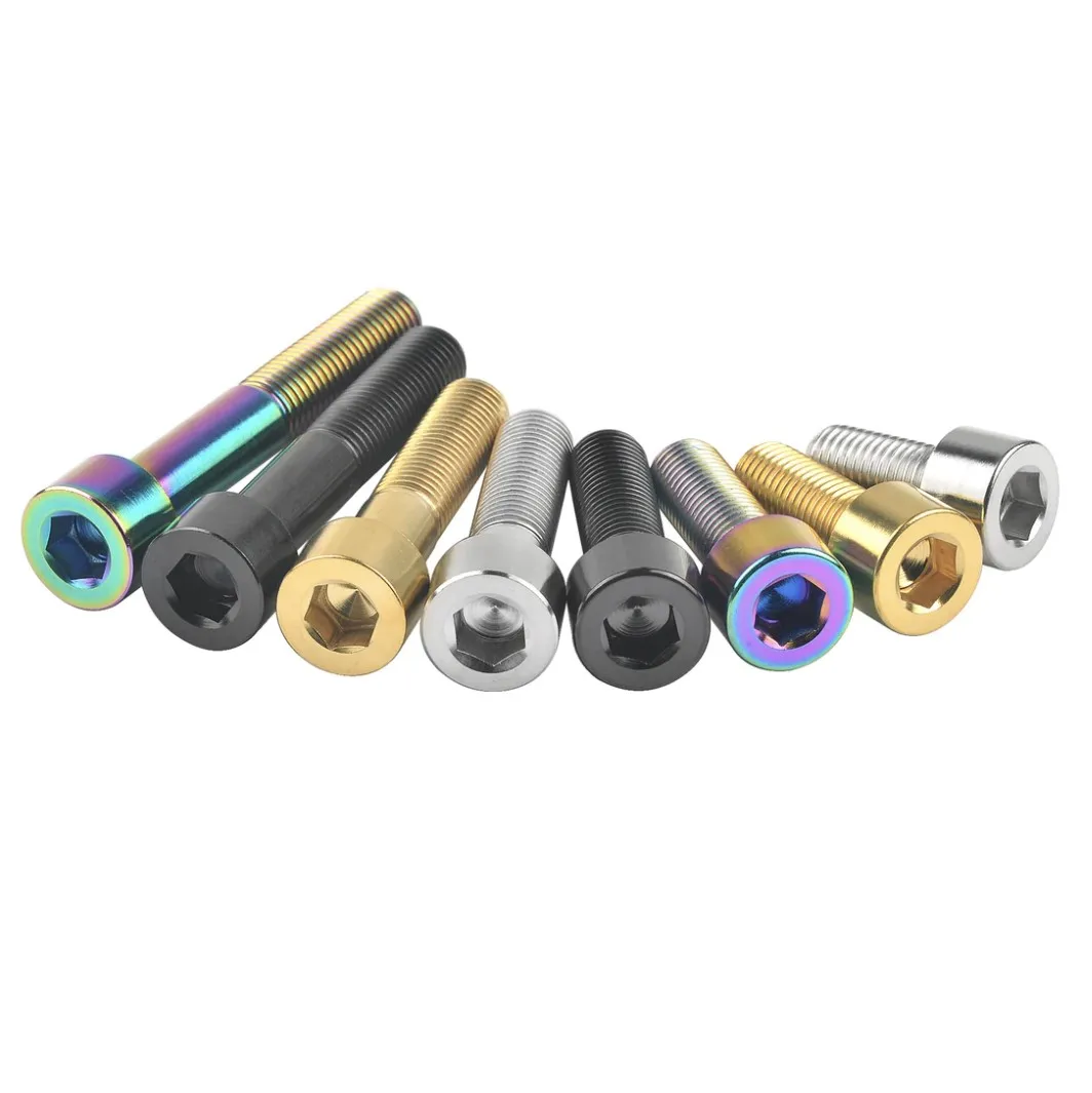 Titanium Ti Bolts M5 x 10  20 25 30 35mm Bicycle Allen Hex Socket Head Screw