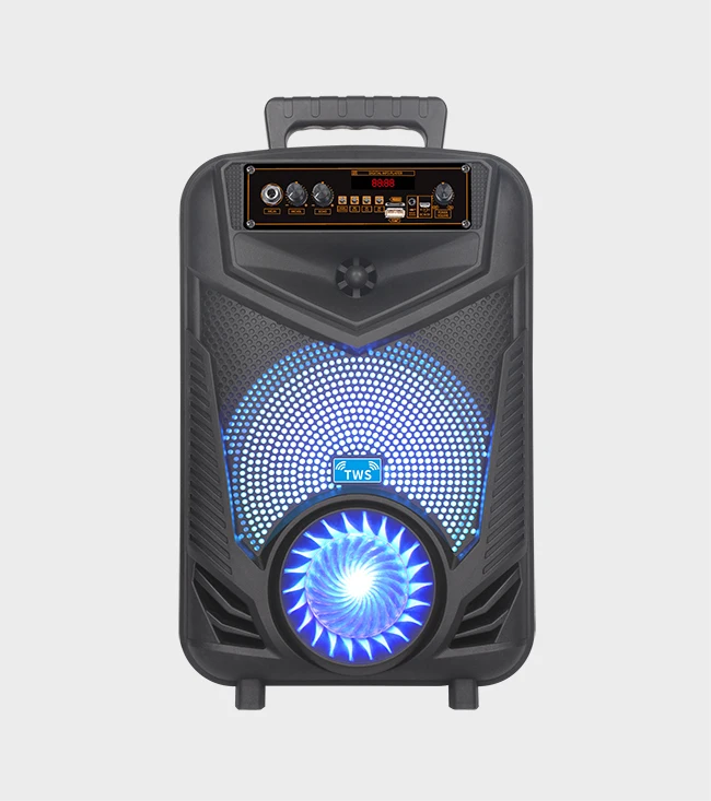 8 Inch 3000W Big Power Portable Professional Wireless BT Mega Bass Multimedia With Flame Screen Led Lights Party Speaker Woofer