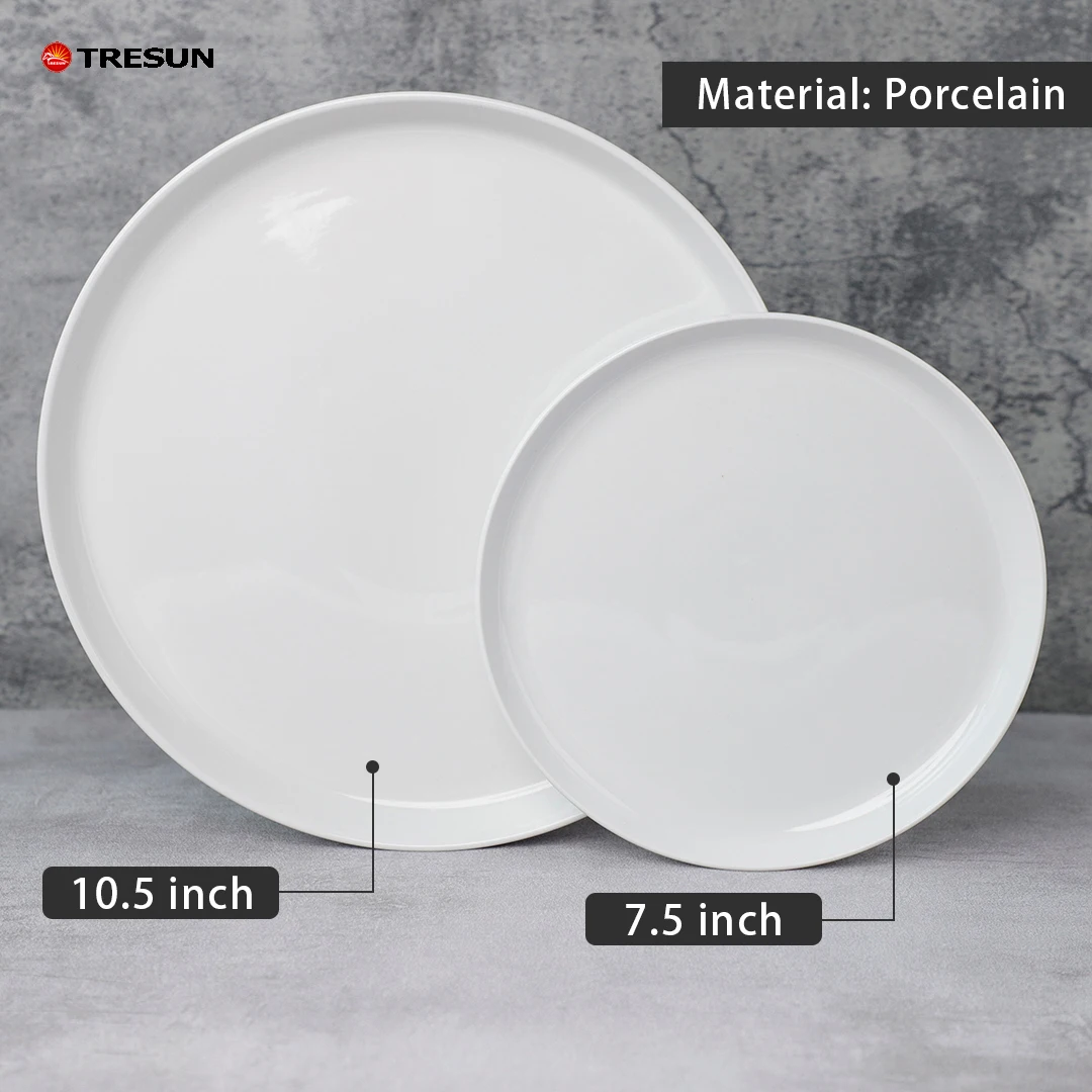 factory price premium quality ceramic serving dinning dinner side white pure custom porcelain dish and plates for restaurant