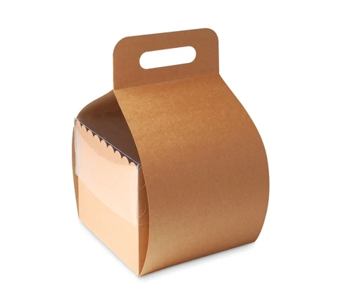 KYW Customized Disposable Kraft Food Packaging Take Away Small Paper Box