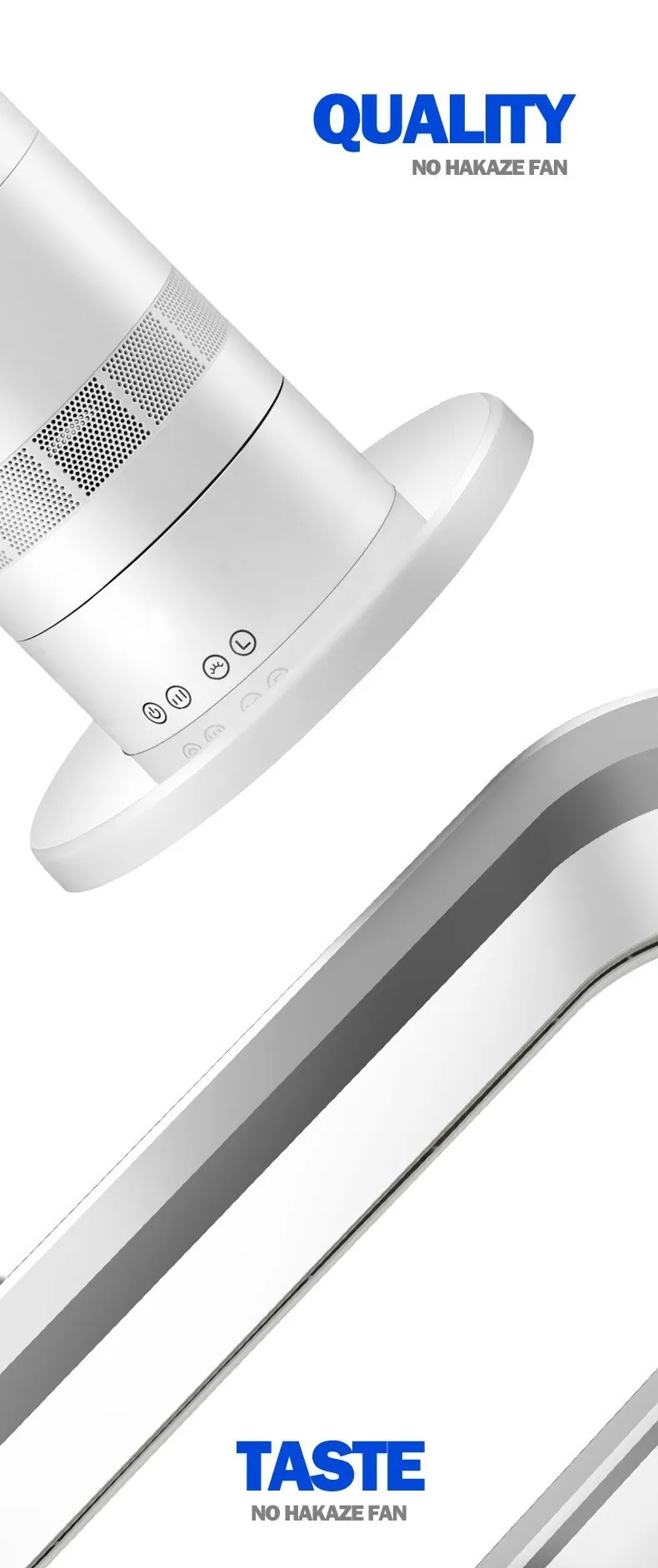 2024 Hot Sell China Factory Wholesale Silent Fast Speed Ocsilation Leafless Bladeless Fan Floor and Tower Fan Household Use