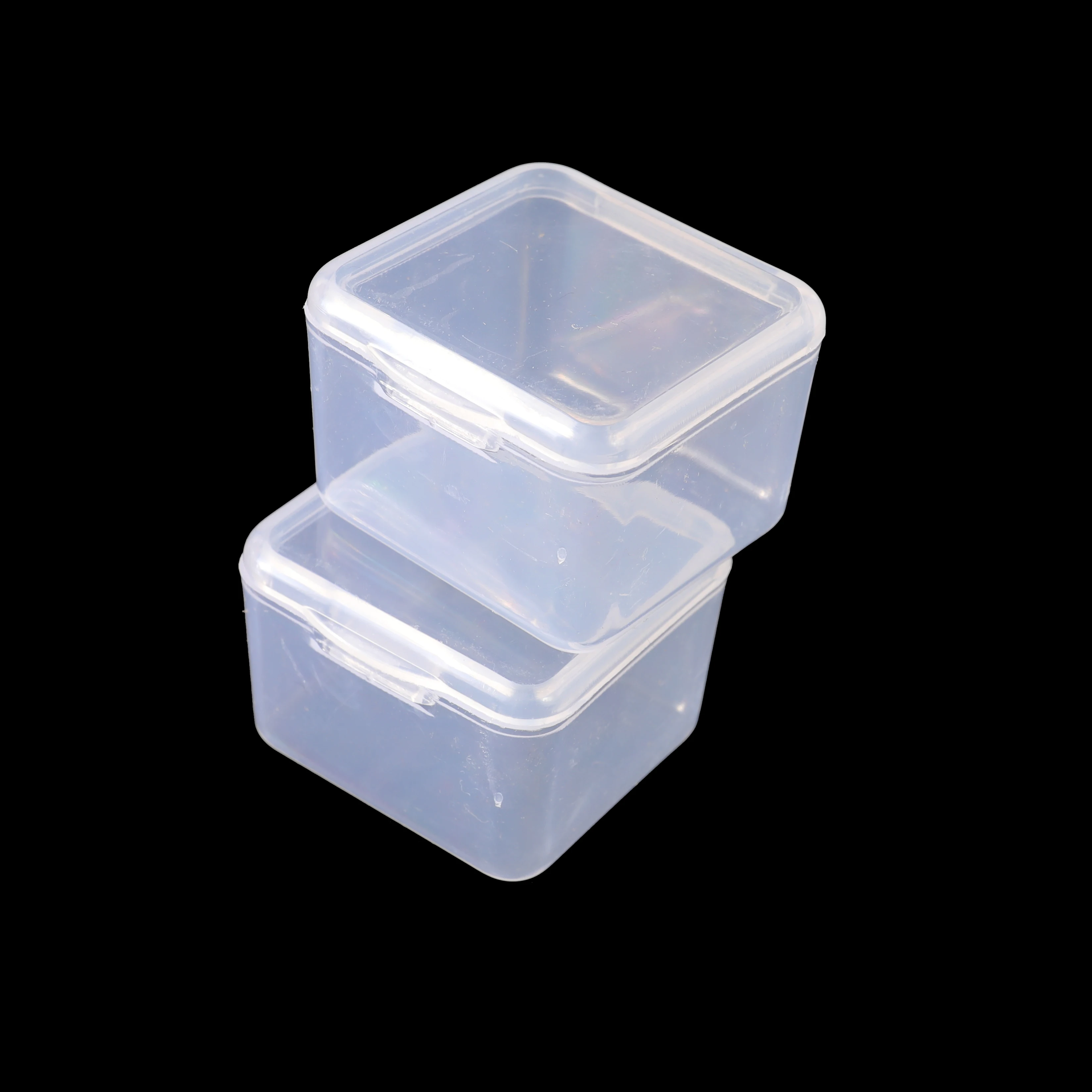 Customized Transparent Multifunction Accessory Storage Square Small Plastic Clear Storage Boxes With Lid