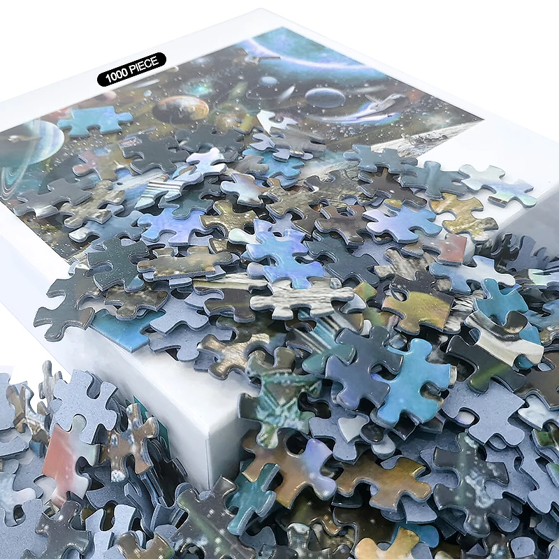 Hot Sale Wholesale Custom Space Travel 1000 Pieces Customized Jigsaw Puzzles For Adults