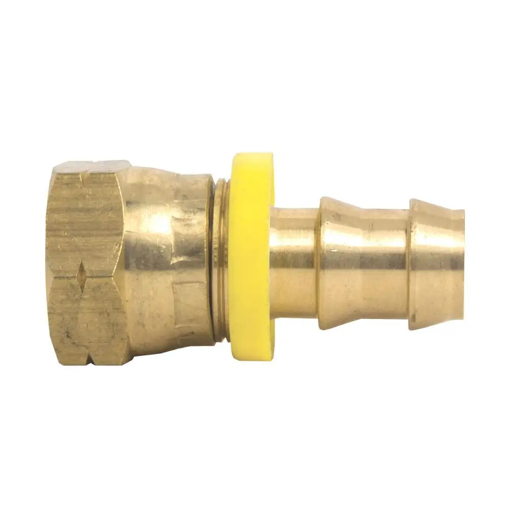 Straight 1/2 parker 45 sae flare female swivel pipe hose jic push barb lock fittings brass