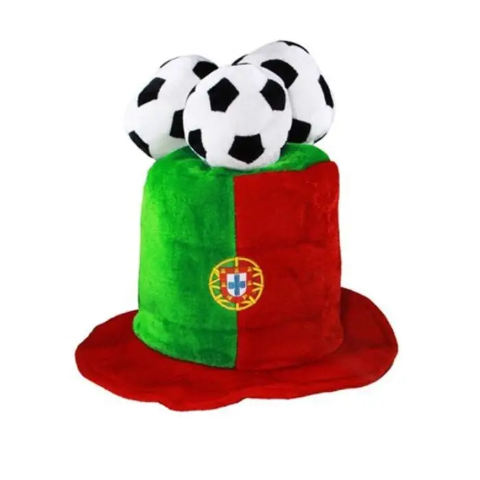 EK 2024 Portugal soccer fan hat with horn the Portugal football viking hat