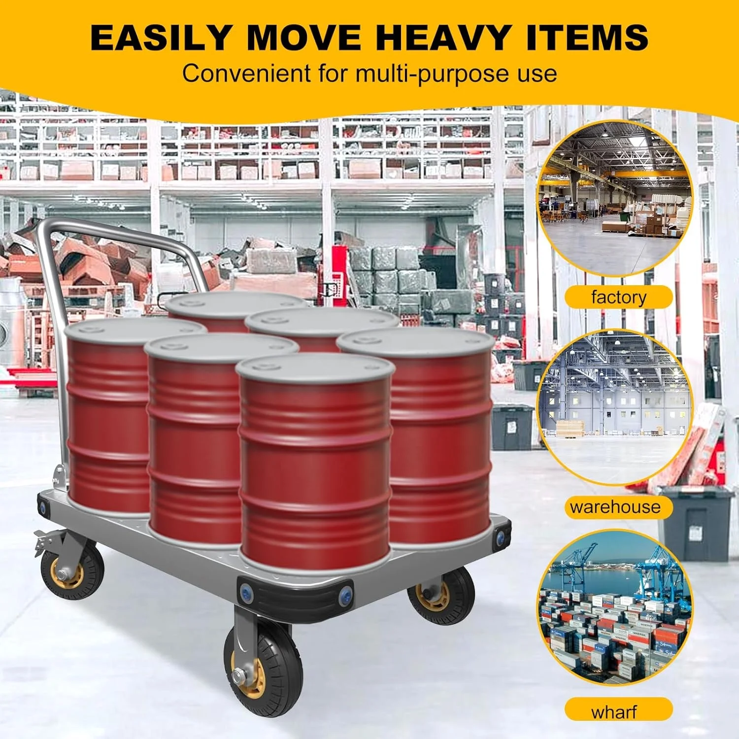 Folding Platform cart Dolly cart Push Cart Dolly Moving Platform ,2000LBS,36X24 INCH