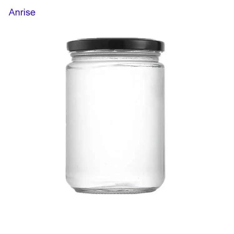 100ml 120ml 180ml 280ml 380ml 500ml Metal Screw Lids Honey Jam Jars Round Glass Vegetable Souce Jars