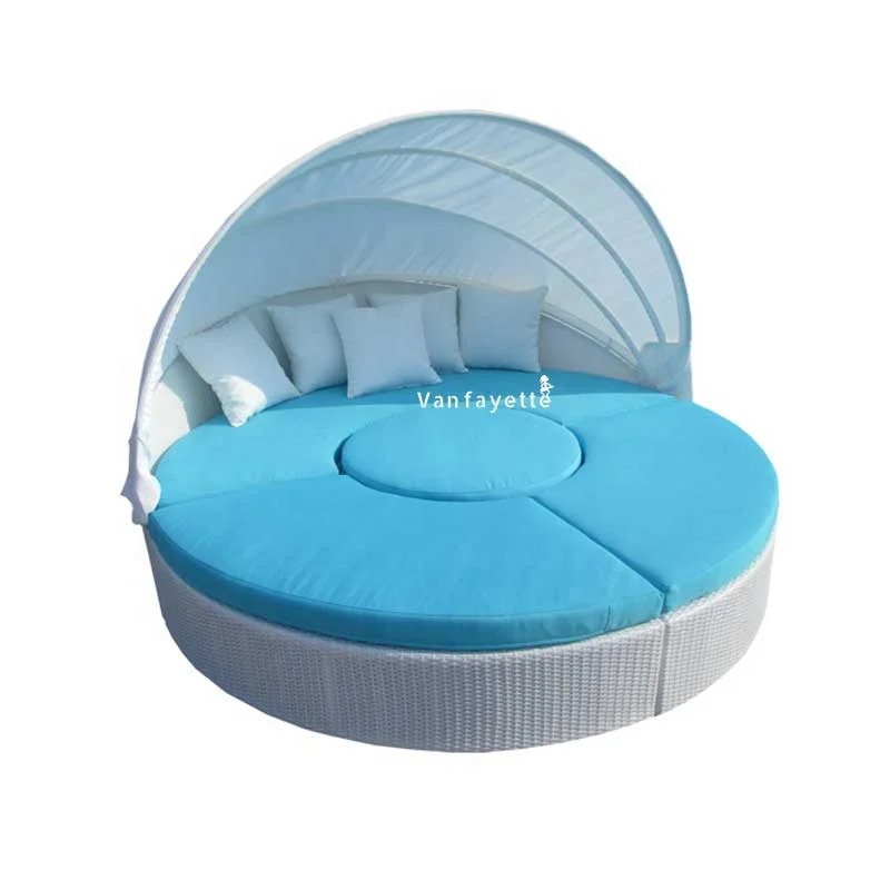  Пляжная кровать подушка для загара Круглый ротанговый навес ротанговая распродажа уличная круглая