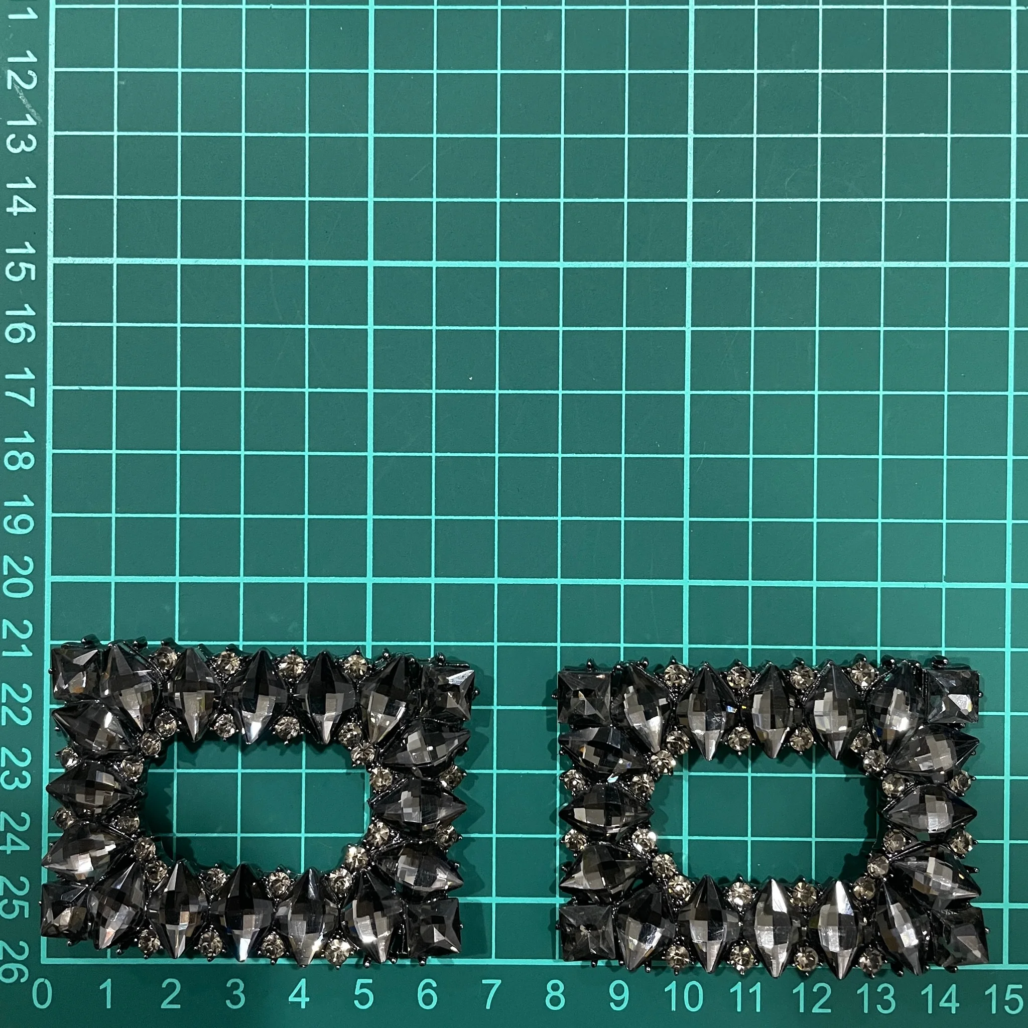 Fashionable Factory Rectangle Glass Rhinestone Shoes Buckle for Wedding Shoes