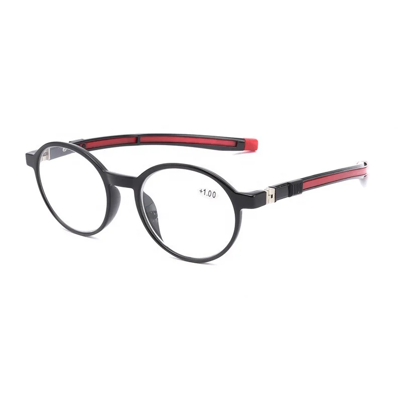 Sunbest 9001 модные магнитные очки для чтения TR90 с круглой оправой регулируемыми силиконовыми