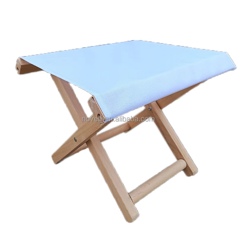 Portable outdoor wooden beach chair folding camping fishing chair stool