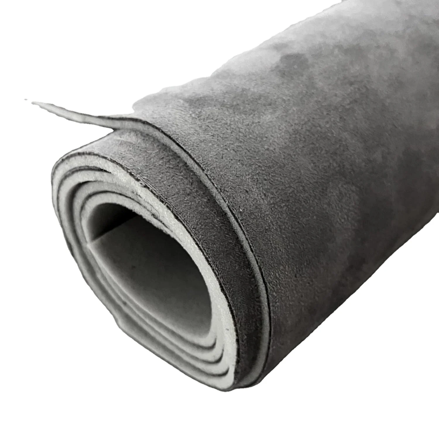 Thick self adhesive suede fabric wrap film PVC high soft 15M grey micro fabric car interior wrapping vinyl film with foam
