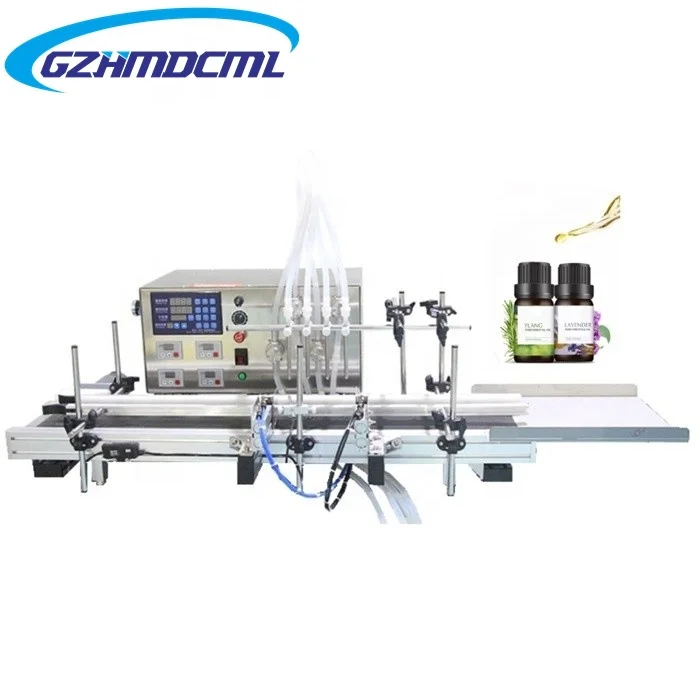 Automatic Desktop Cnc Peristaltic Pump Liquid Oil Filling Machine With Conveyor For Perfume Filling Machine Water Filler