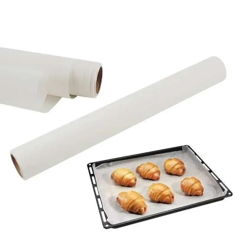 Grease Proof Food Grade Baking Paper White Release Roll for Jelly Chewing Gum Wrapping Gifts Craft Made From Pulp