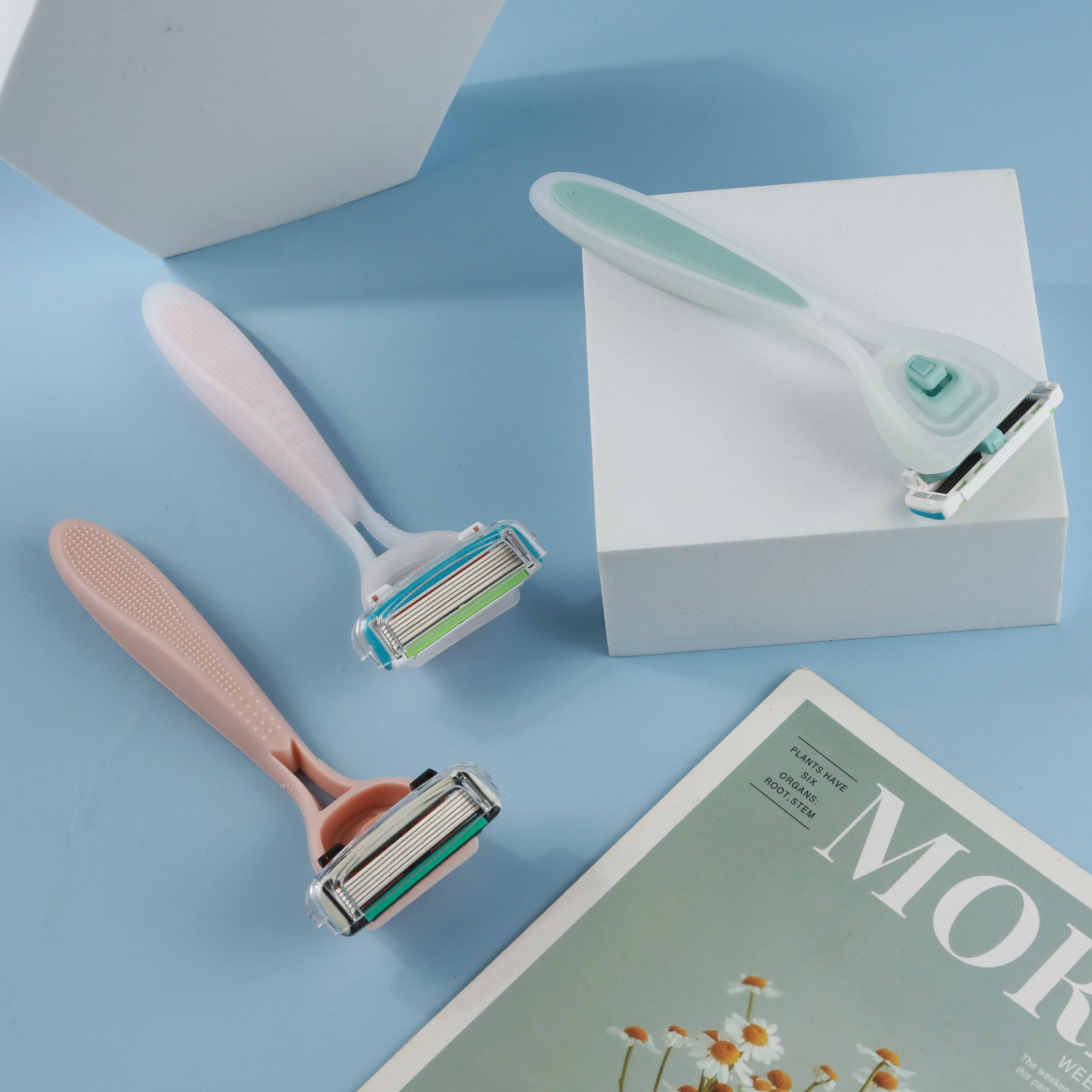 Women Shaving Razor Removing Shaving Knife New personal care  plastic safety manual shav 1 set