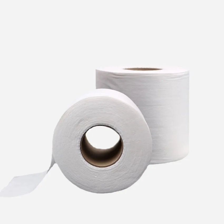 White nonwoven fabric plain design viscose pet fiber blended spunlace nonwoven/non woven fabric rolls 40gsm 45gsm 50gsm
