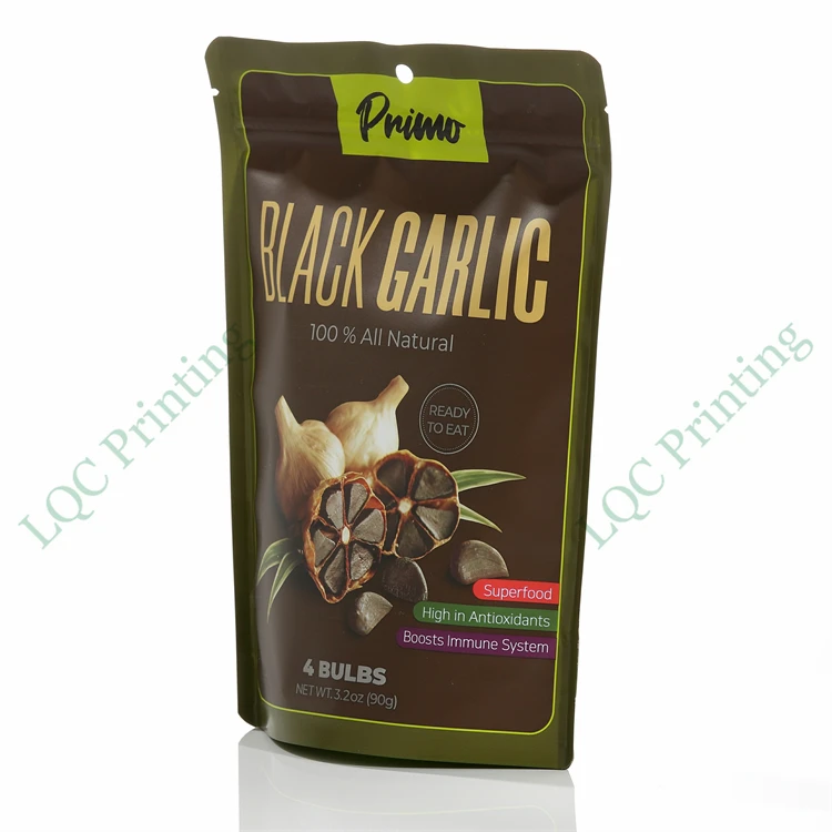 Customized printed beef Jerky food snacks nuts stand up pouch packaging bags with resealable zipper window foil