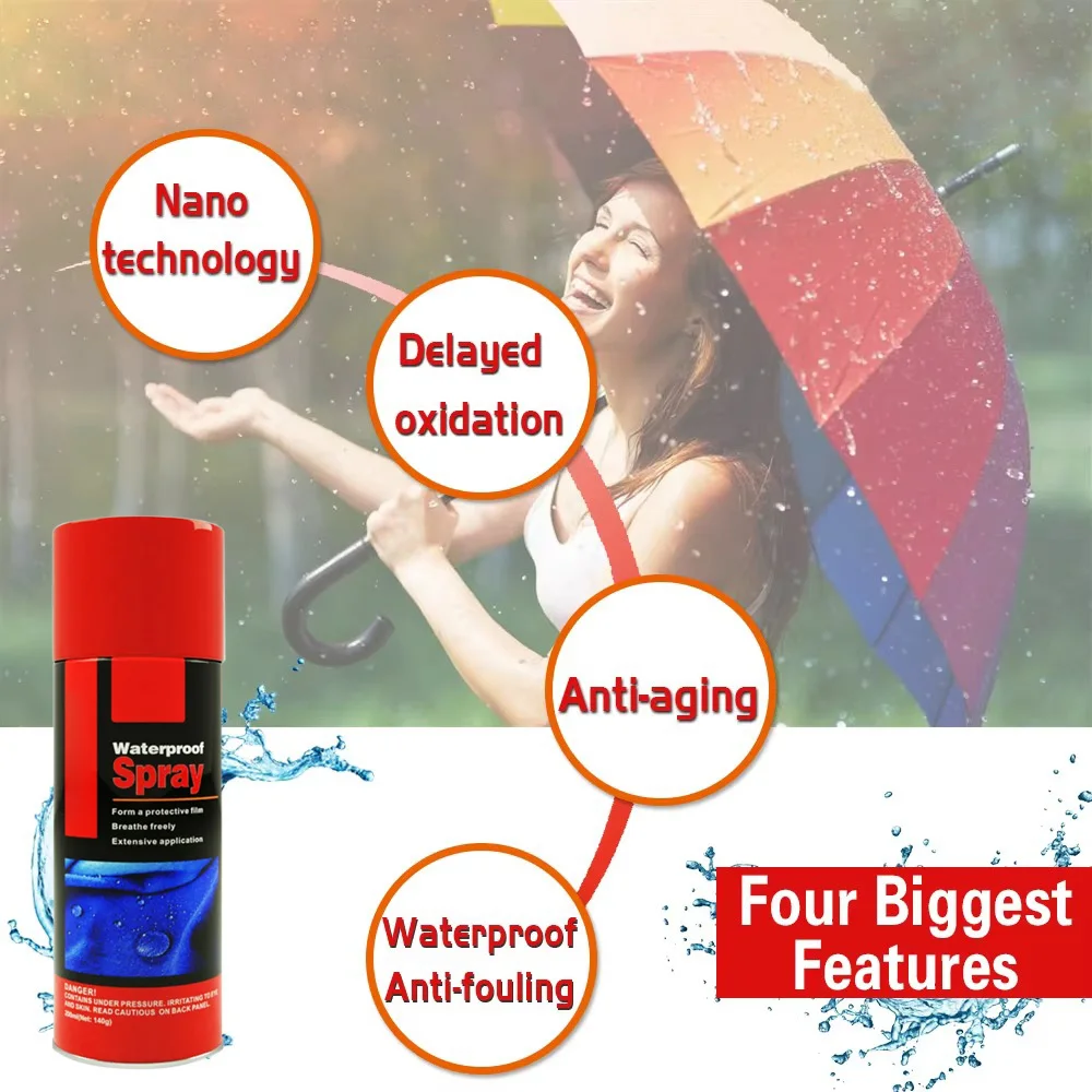 Shoe Care Nano Super Hydrophobic Silicone Nano Rain And Stain Resistant Spray Water Repellent Spray For Shoe