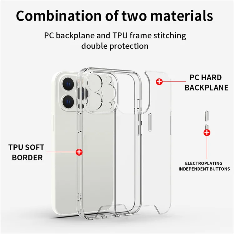 Not Yellowed Imported TPU Clear Ultra Slim Soft Phone Case For Iphone13 13 pro 13promax Transparent Back Cover