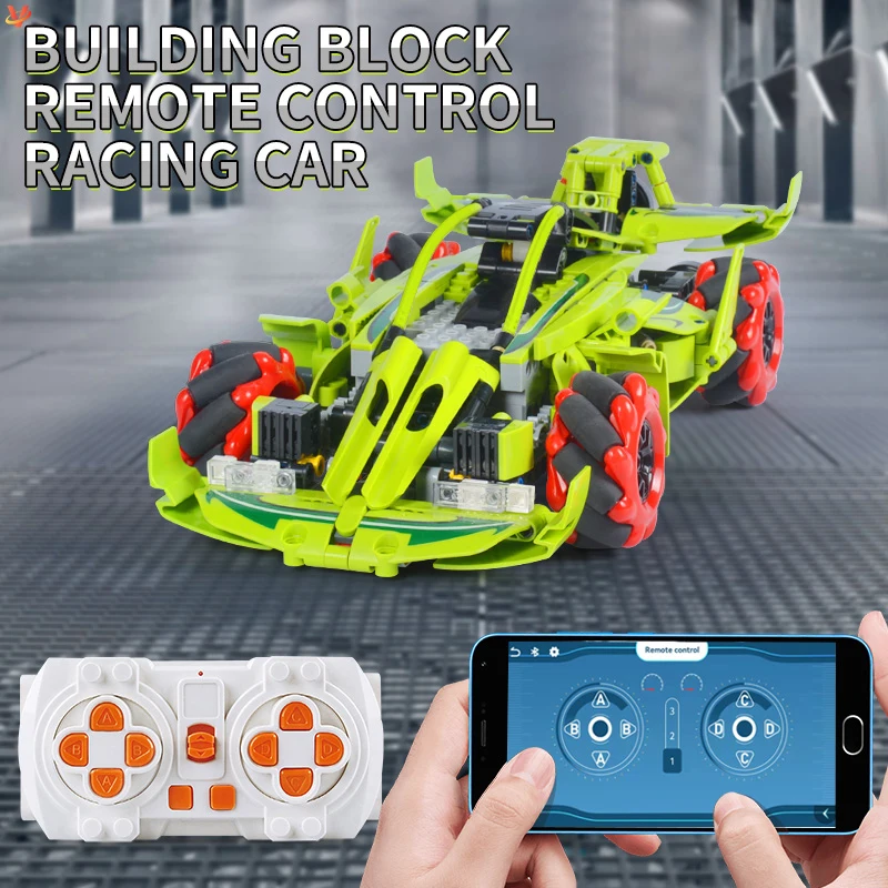561PCS Wholesale Building Blocks Rc Radio Electric Cars Educational Toys Drift Sport Car APP Control Kids New Toy DIY MOC Bricks