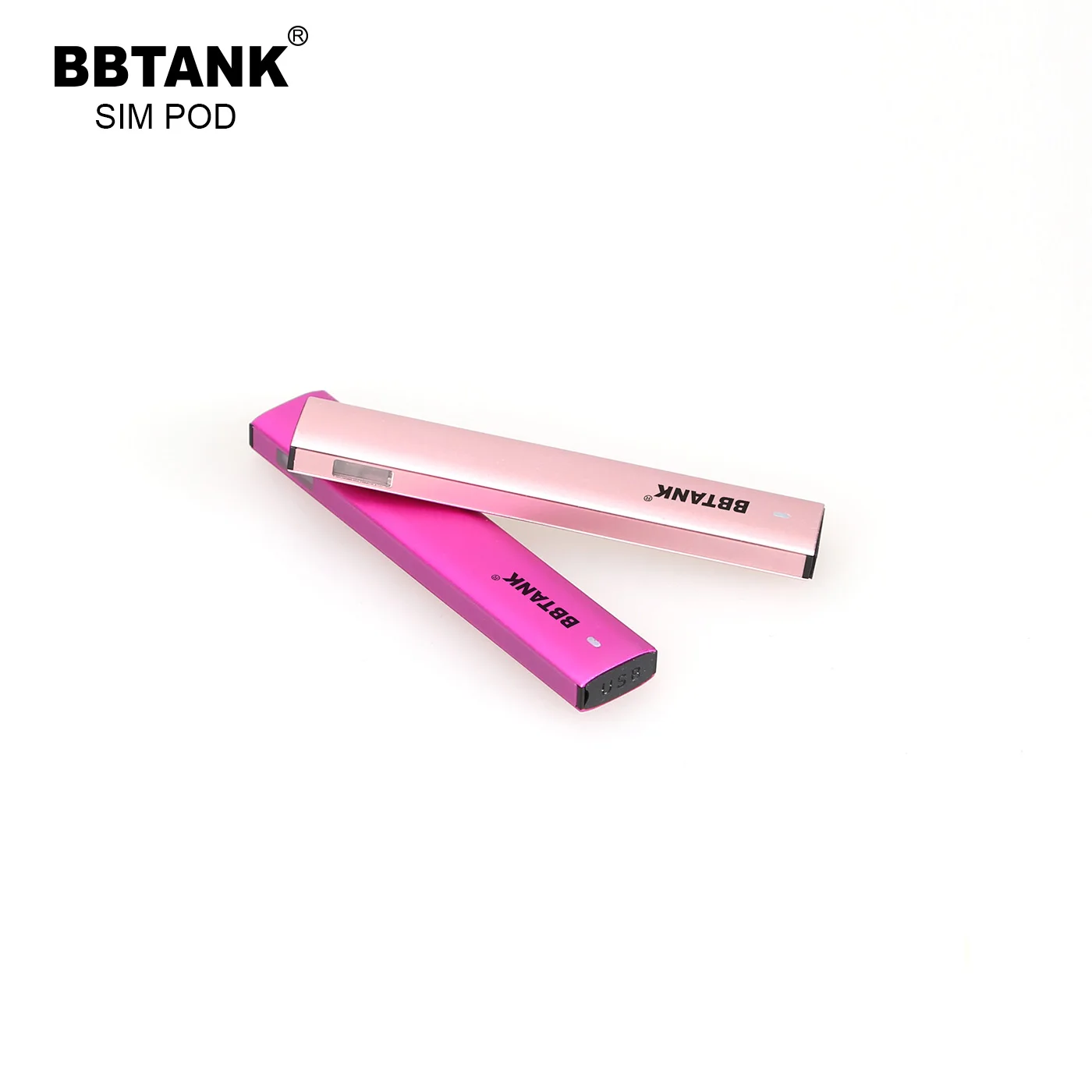 Ceramic coil pod vaporizer cartridge empty buttonless vape pen BBTANK Sim Pod custom CBD pens packaging box with logo