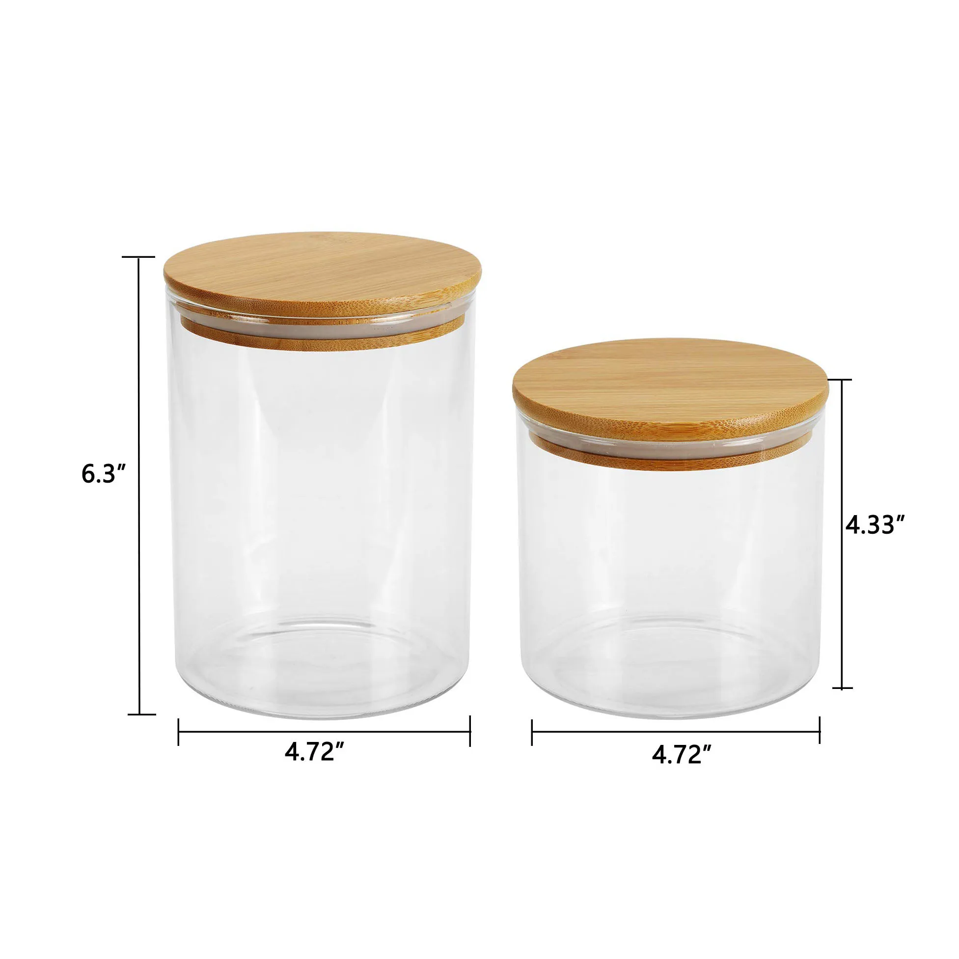 10oz 16oz 300ml 500ml glass Mason Jars Storage Jars for Canning Food Jam Yogurt Juice Bubble Tea Cold Brew with Bamboo Lids