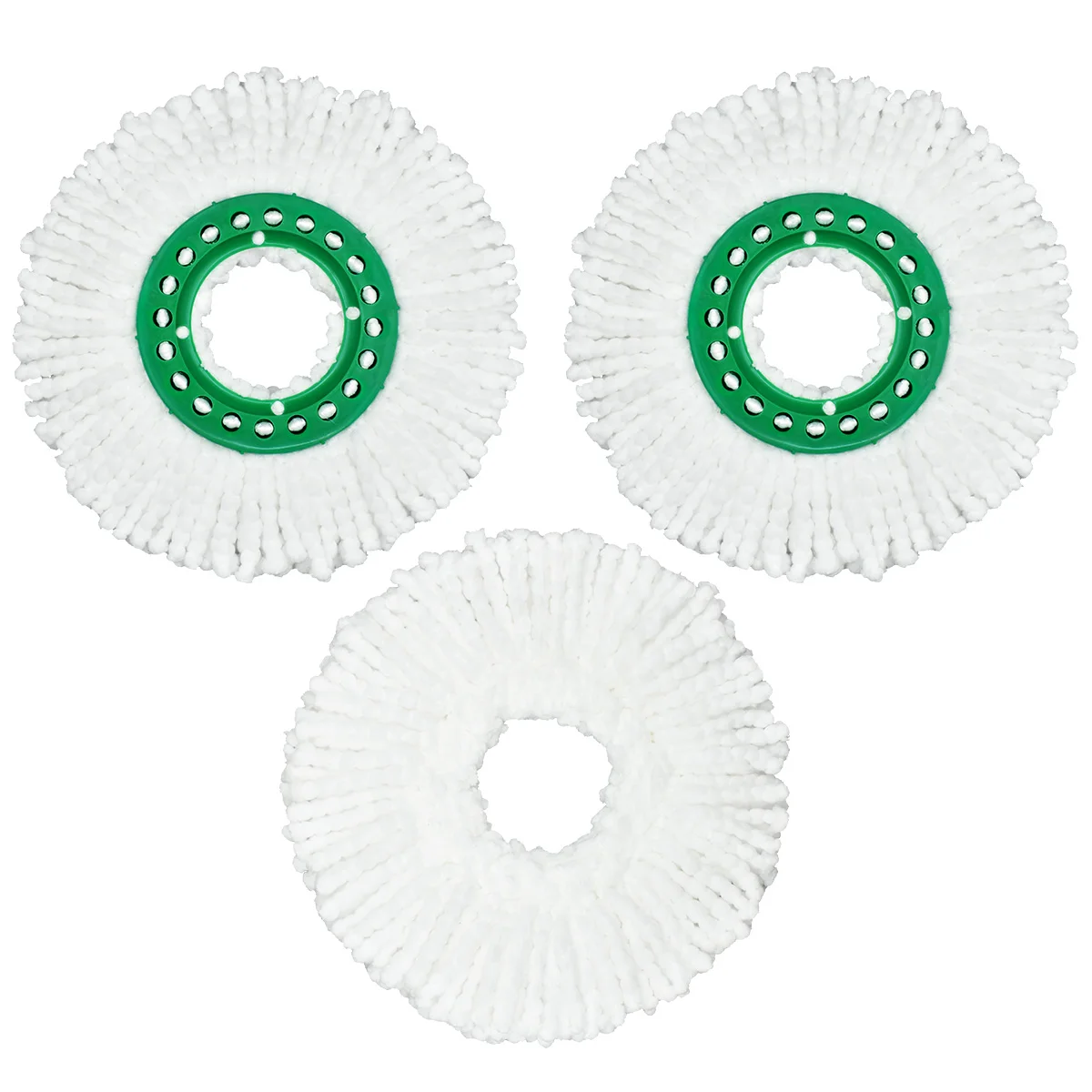 3 Pack White Color Easy to Replace Mop Head Replacement For Libman Tornado Spin Mop