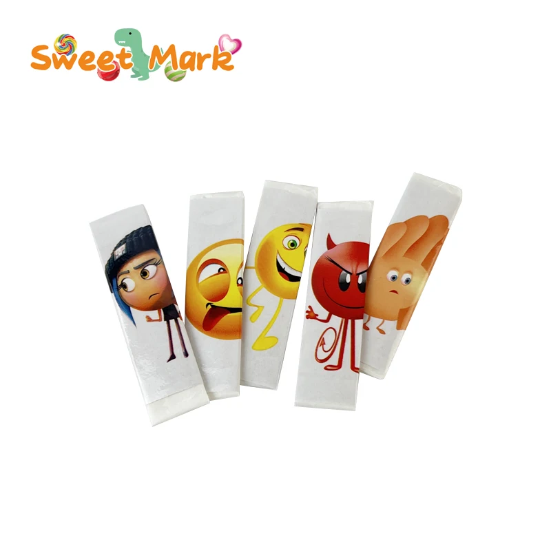 Popular Fruity Flavors Cartoon Bubble Gum with Tattoo Sticker