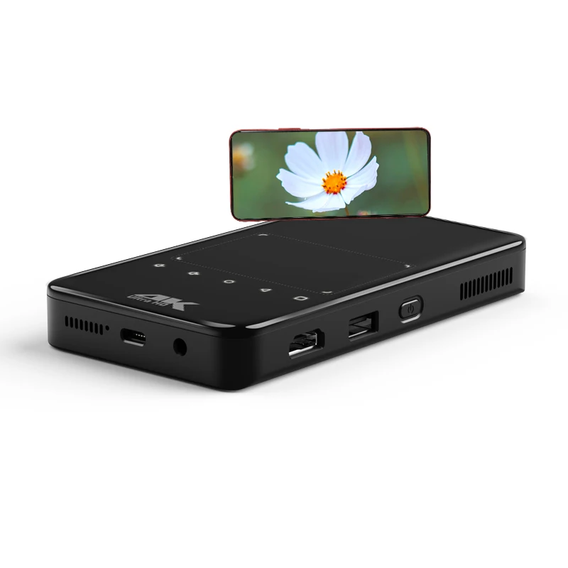 S90 DLP  4k 3D mini portable projector home theater for mobile phone pocket proyector  led video beam