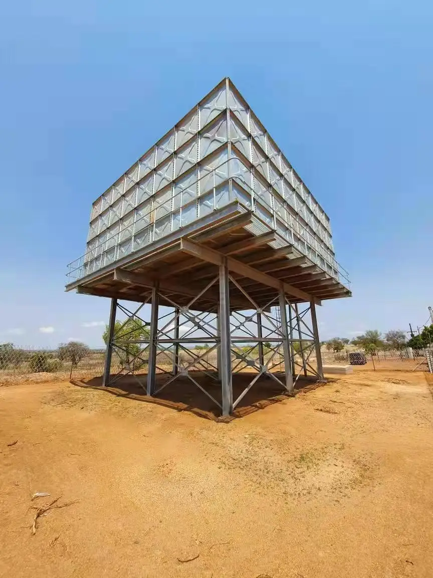 Rain water or cooling water dipped galvanized steel water tank